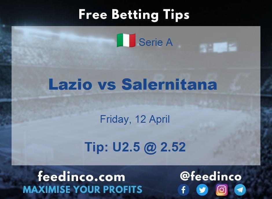 Lazio vs Salernitana Prediction