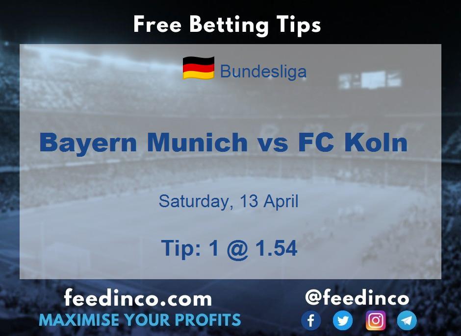 Bayern Munich vs FC Koln Prediction