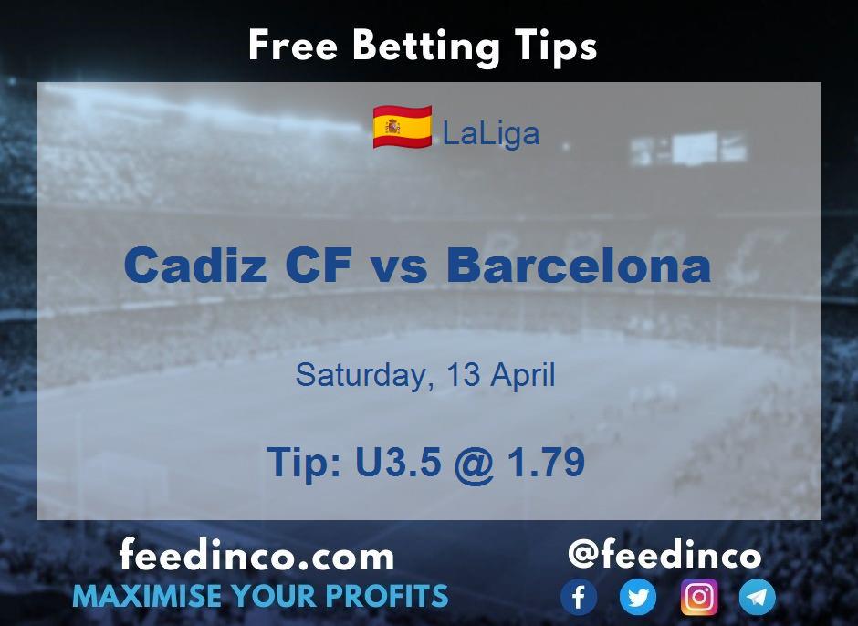 Cadiz CF vs Barcelona Prediction