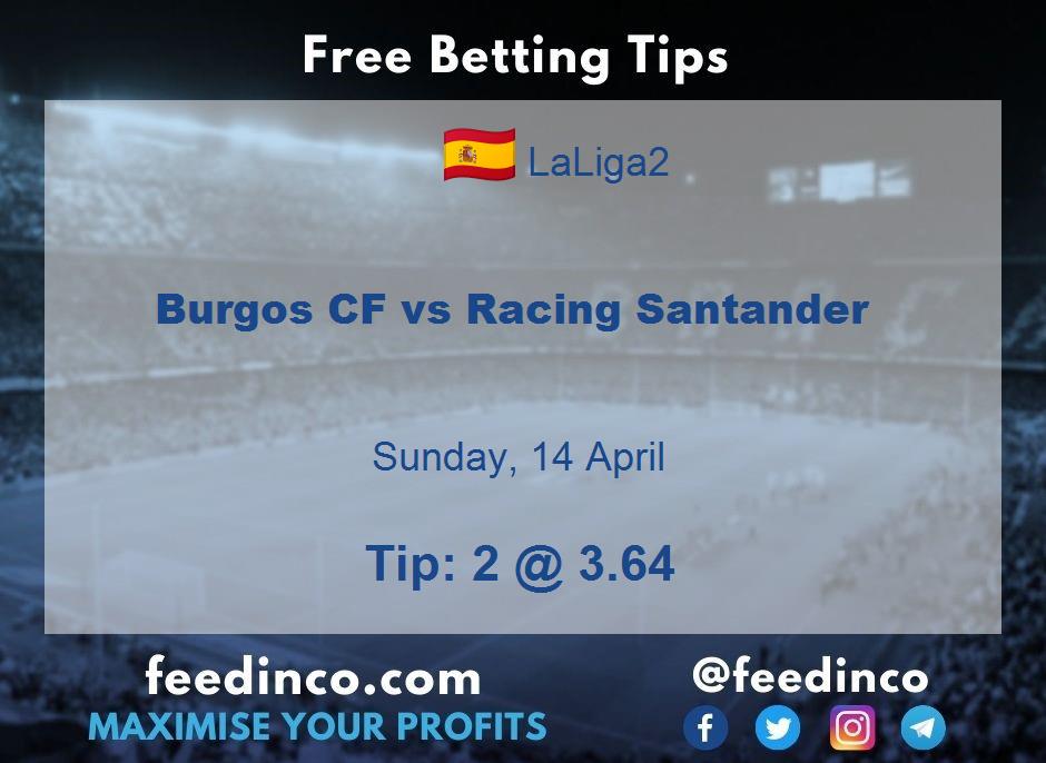 Burgos CF vs Racing Santander Prediction