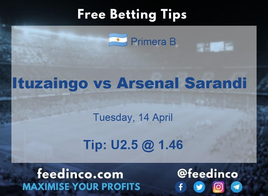 Ituzaingo vs Arsenal Sarandi Prediction