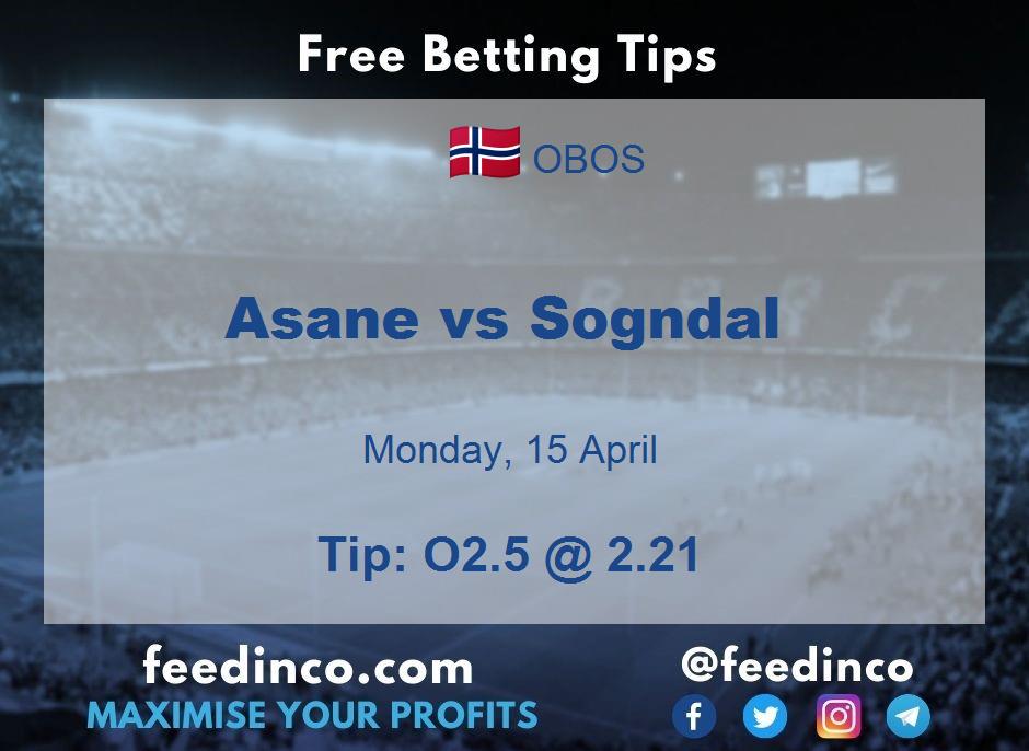 Asane vs Sogndal Prediction
