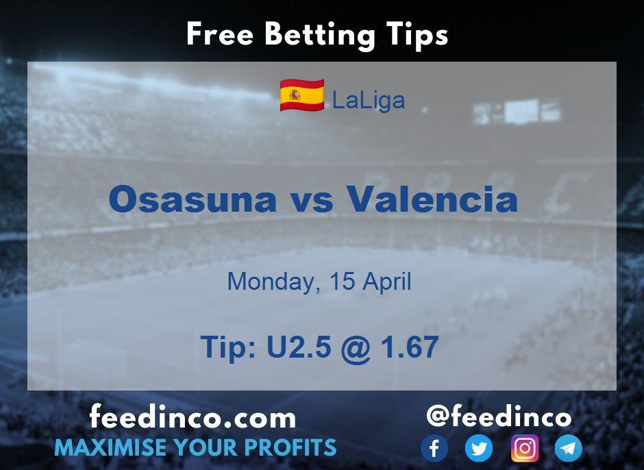 Osasuna vs Valencia Prediction