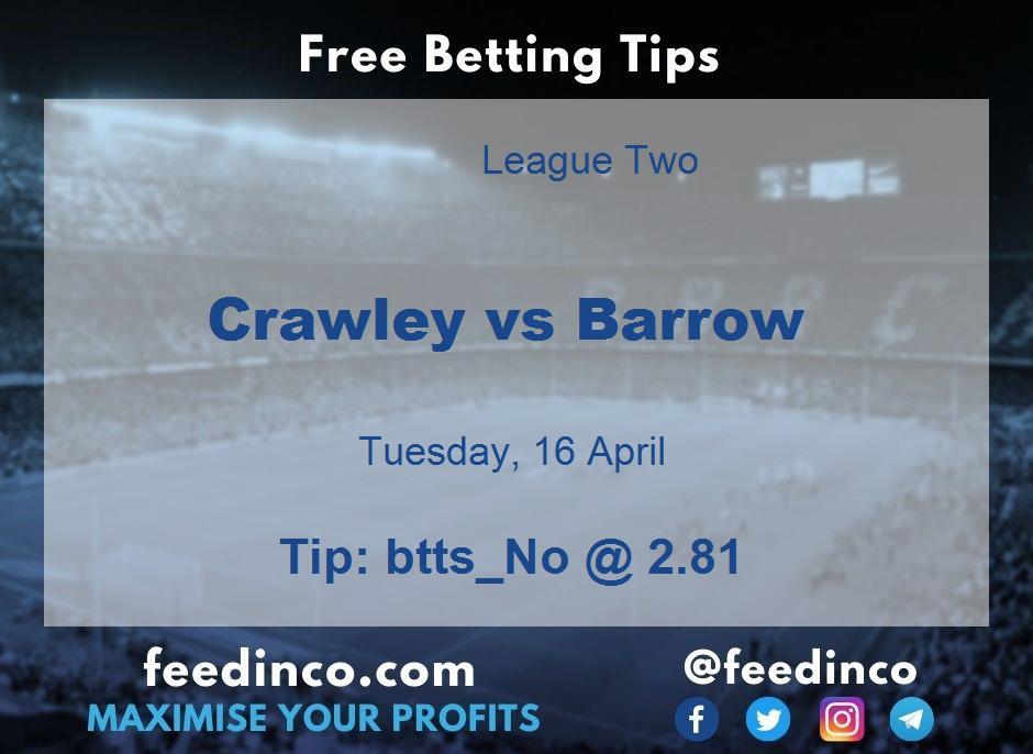 Crawley vs Barrow Prediction
