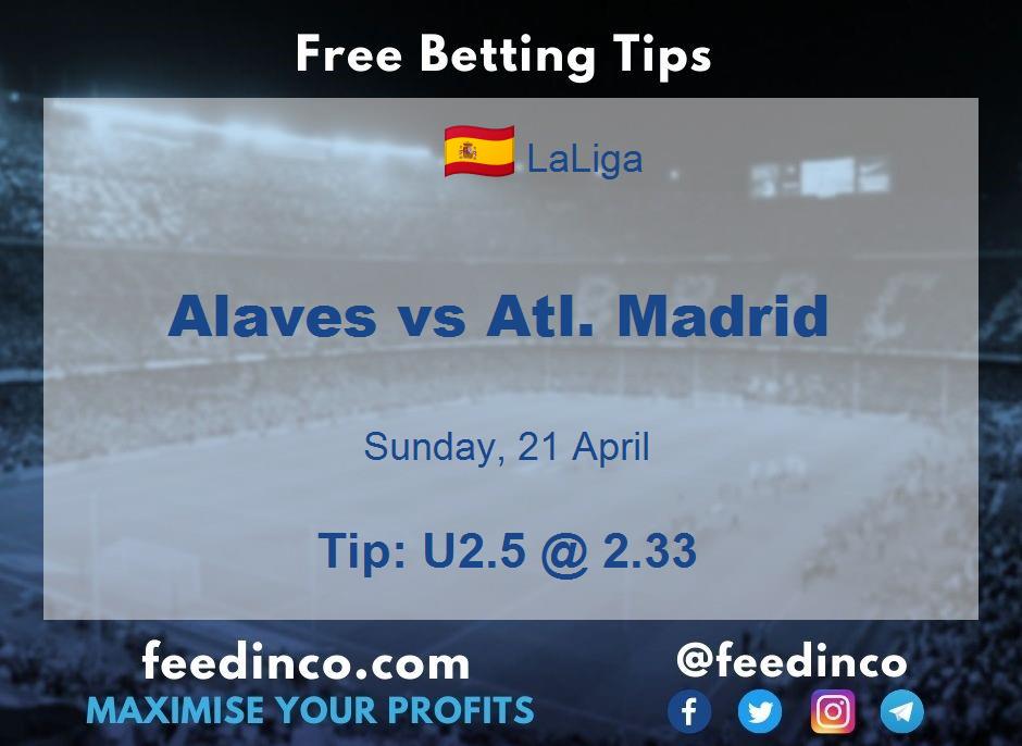 Alaves vs Atl. Madrid Prediction