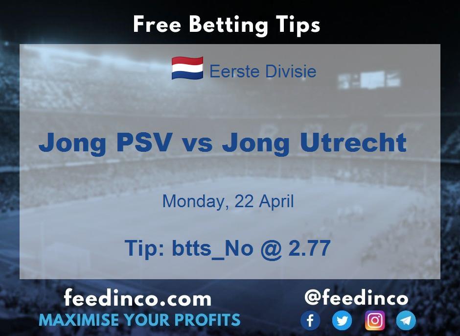 Jong PSV vs Jong Utrecht Prediction
