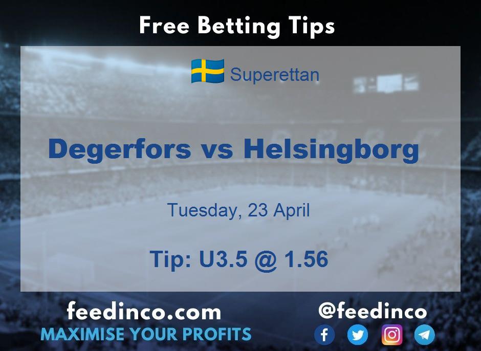 Degerfors vs Helsingborg Prediction
