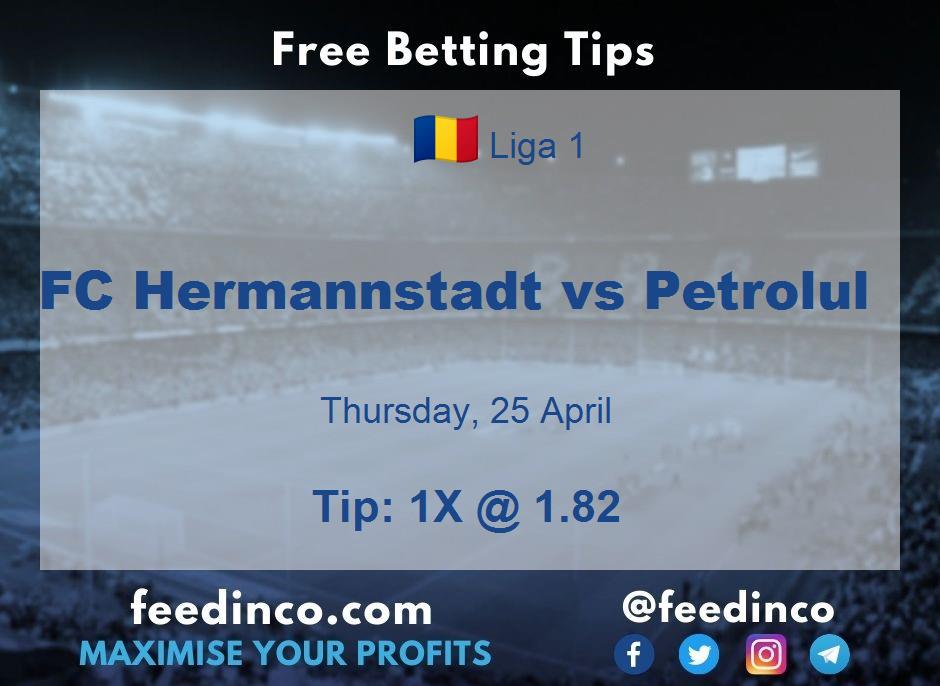 FC Hermannstadt vs Petrolul Prediction