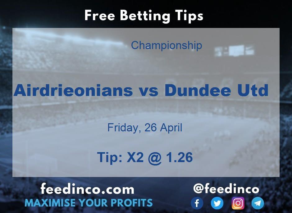 Airdrieonians vs Dundee Utd Prediction
