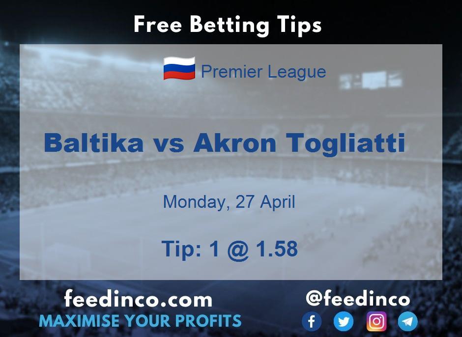 Baltika vs Akron Togliatti Prediction