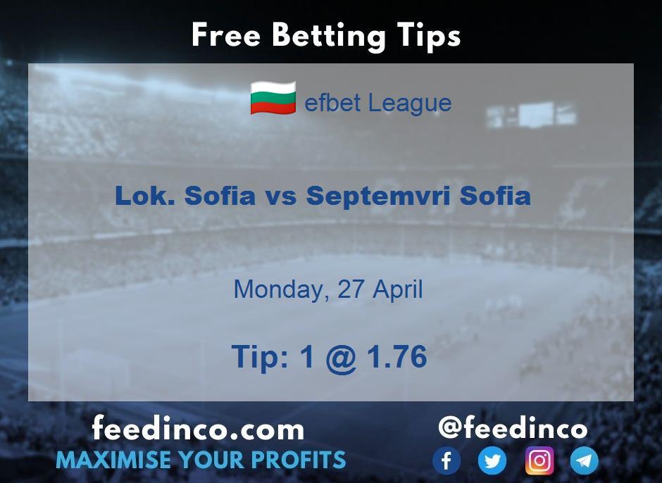 Lok. Sofia vs Septemvri Sofia Prediction