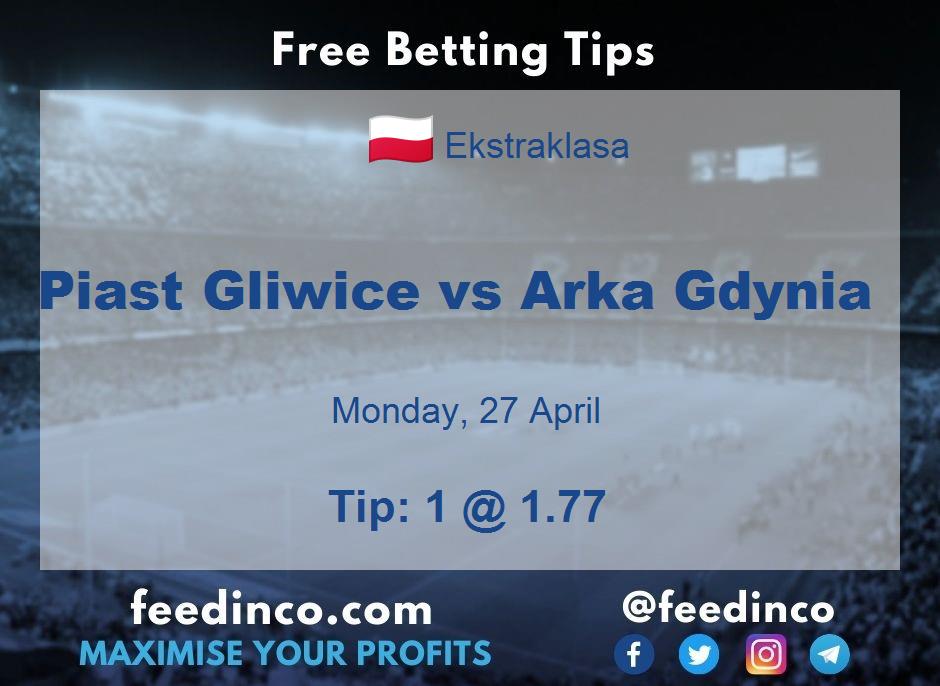 Piast Gliwice vs Arka Gdynia Prediction
