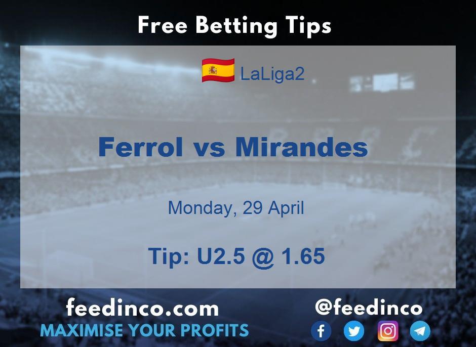 Ferrol vs Mirandes Prediction