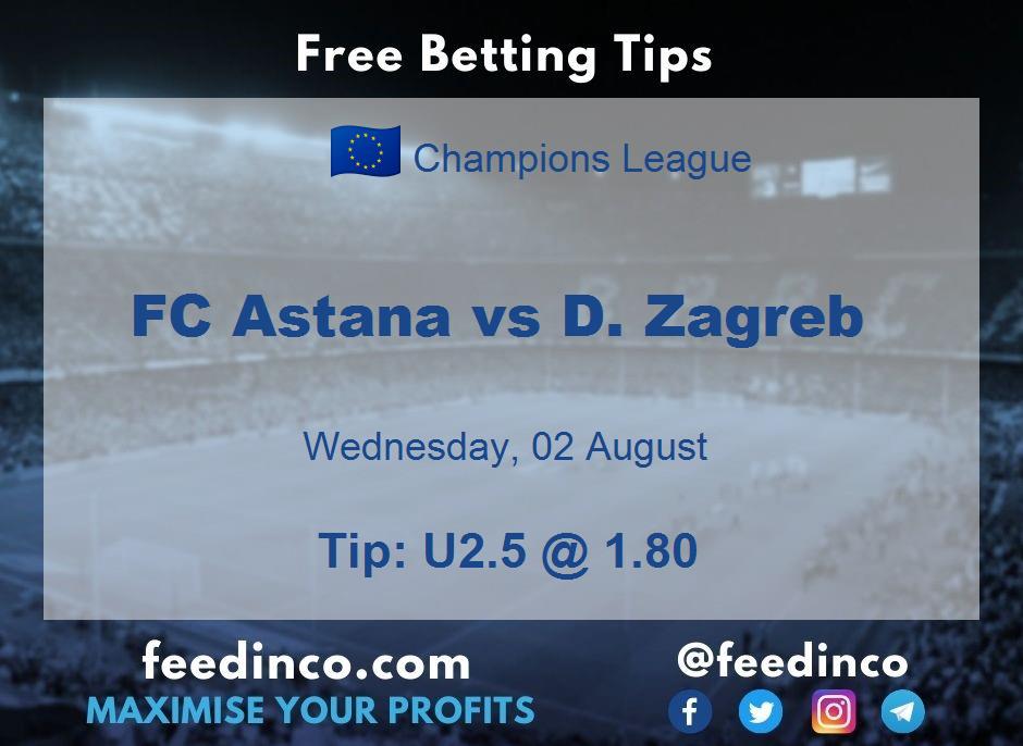 FC Astana vs D. Zagreb Prediction