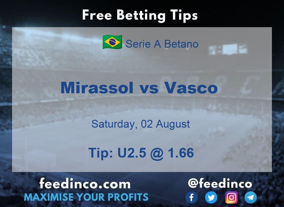 Mirassol vs Vasco Prediction