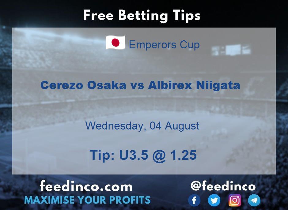 Cerezo Osaka vs Albirex Niigata Prediction Cerezo Osaka vs Albirex Niigata Prediction