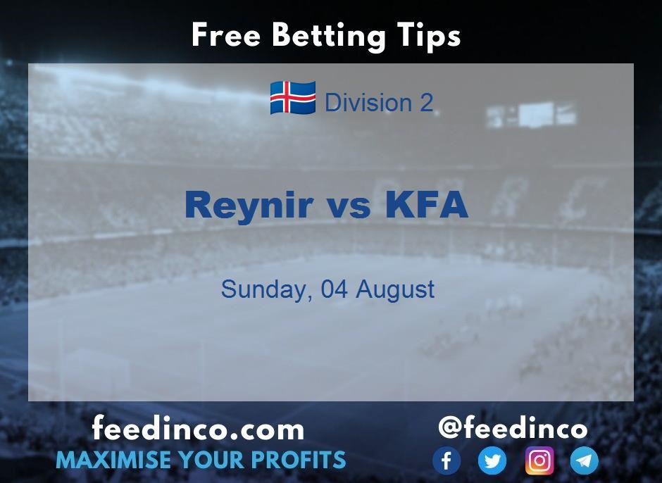 Reynir vs KFA Prediction