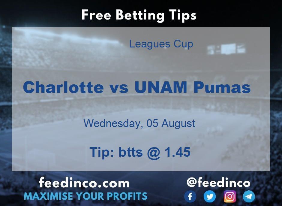Charlotte vs UNAM Pumas Prediction Charlotte vs UNAM Pumas Prediction
