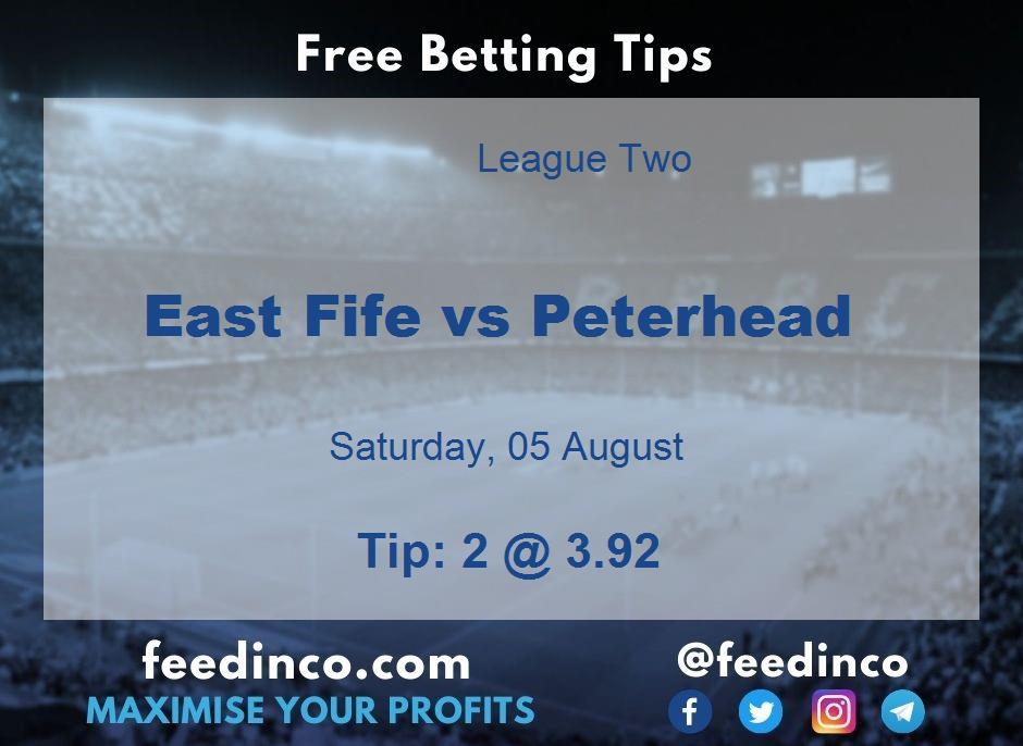 East Fife vs Peterhead Prediction