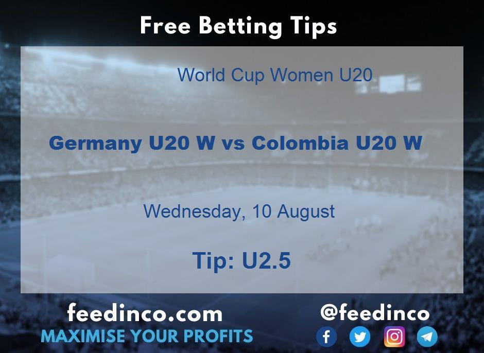 Germany U20 W vs Colombia U20 W Prediction