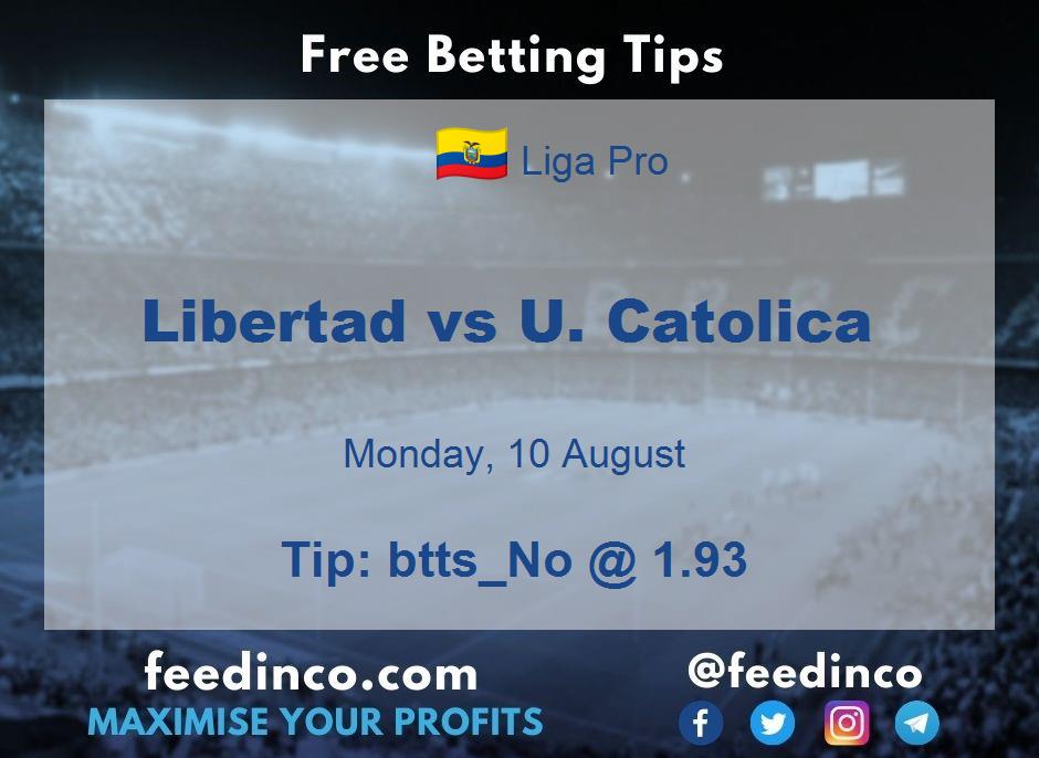 Libertad vs U. Catolica Prediction Libertad vs U. Catolica Prediction