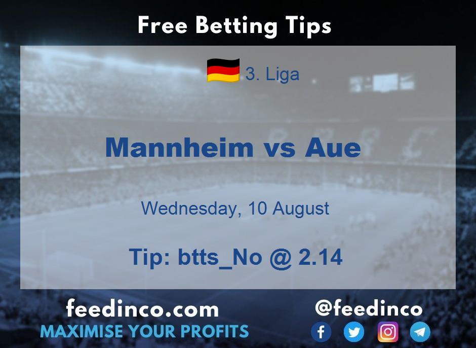 Mannheim vs Aue Prediction