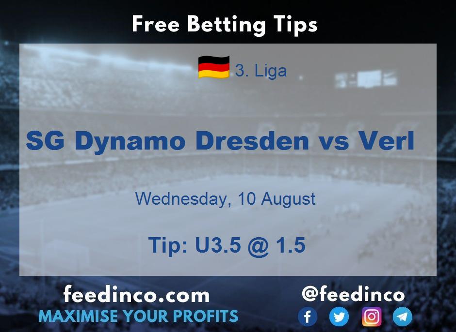 SG Dynamo Dresden vs Verl Prediction SG Dynamo Dresden vs Verl Prediction