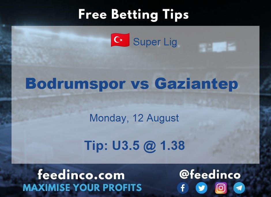 Bodrumspor vs Gaziantep Prediction