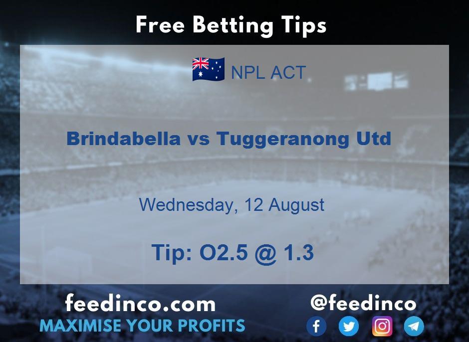 Brindabella vs Tuggeranong Utd Prediction Brindabella vs Tuggeranong Utd Prediction