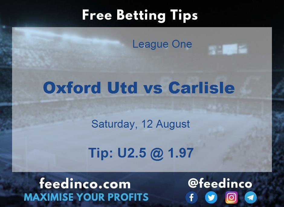 Oxford Utd vs Carlisle Prediction