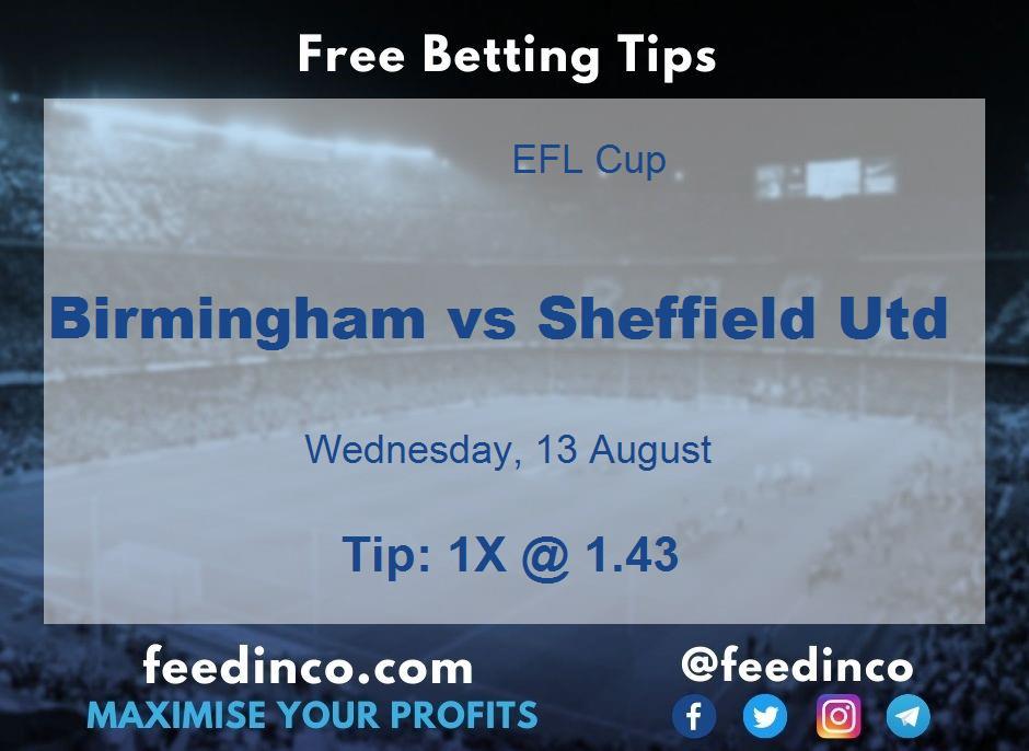 Birmingham vs Sheffield Utd Prediction Birmingham vs Sheffield Utd Prediction