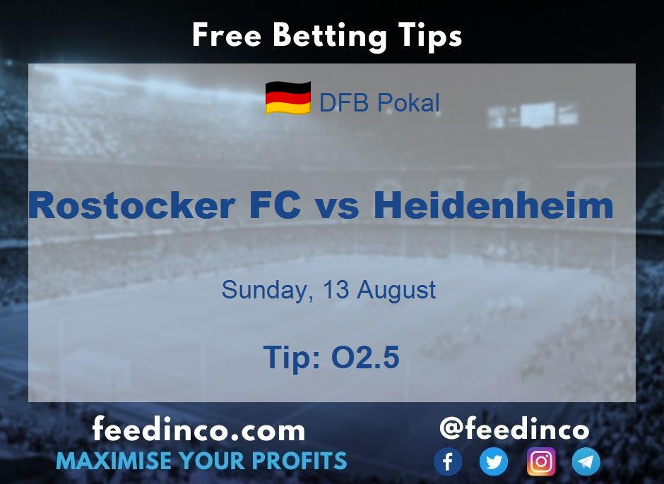 Rostocker FC vs Heidenheim Prediction