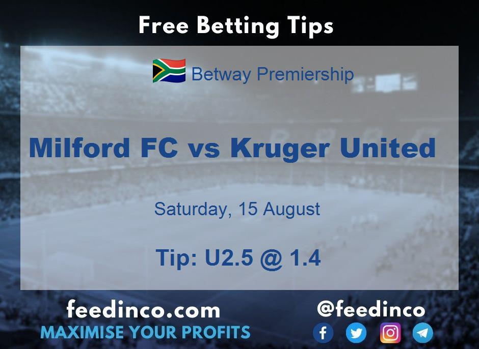 Milford FC vs Kruger United Prediction Milford FC vs Kruger United Prediction
