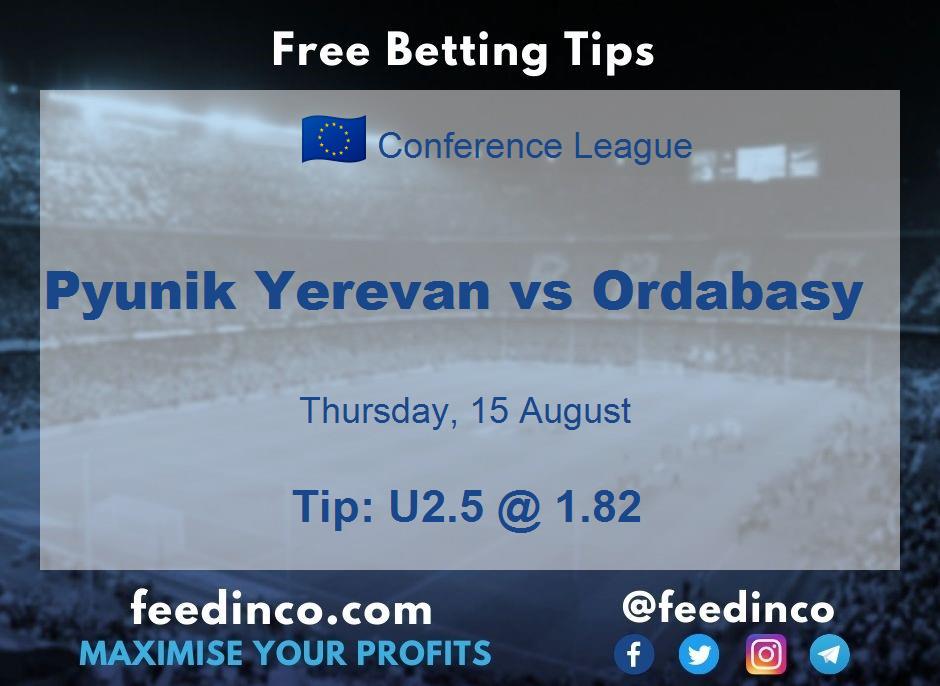 Pyunik Yerevan vs Ordabasy Prediction