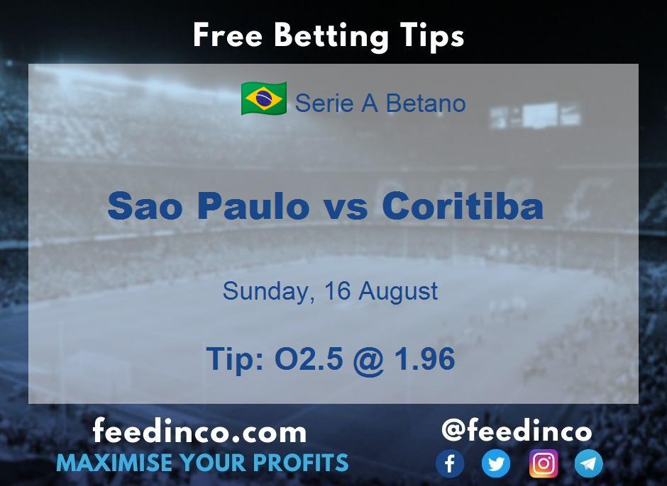 Sao Paulo vs Coritiba Prediction