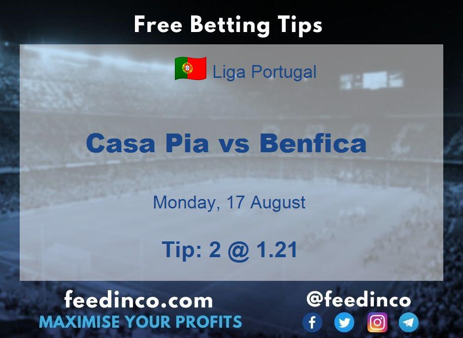 Casa Pia vs Benfica Prediction Casa Pia vs Benfica Prediction