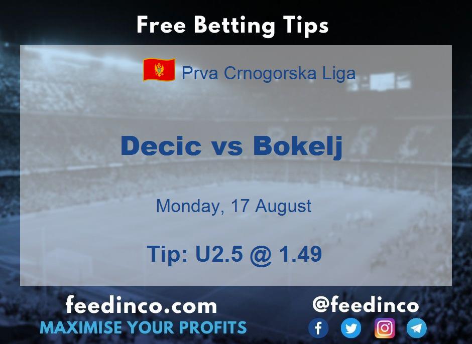 Decic vs Bokelj Prediction Decic vs Bokelj Prediction
