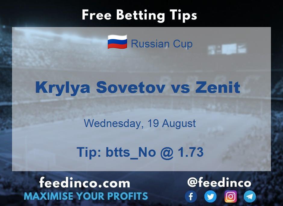 Krylya Sovetov vs Zenit Prediction