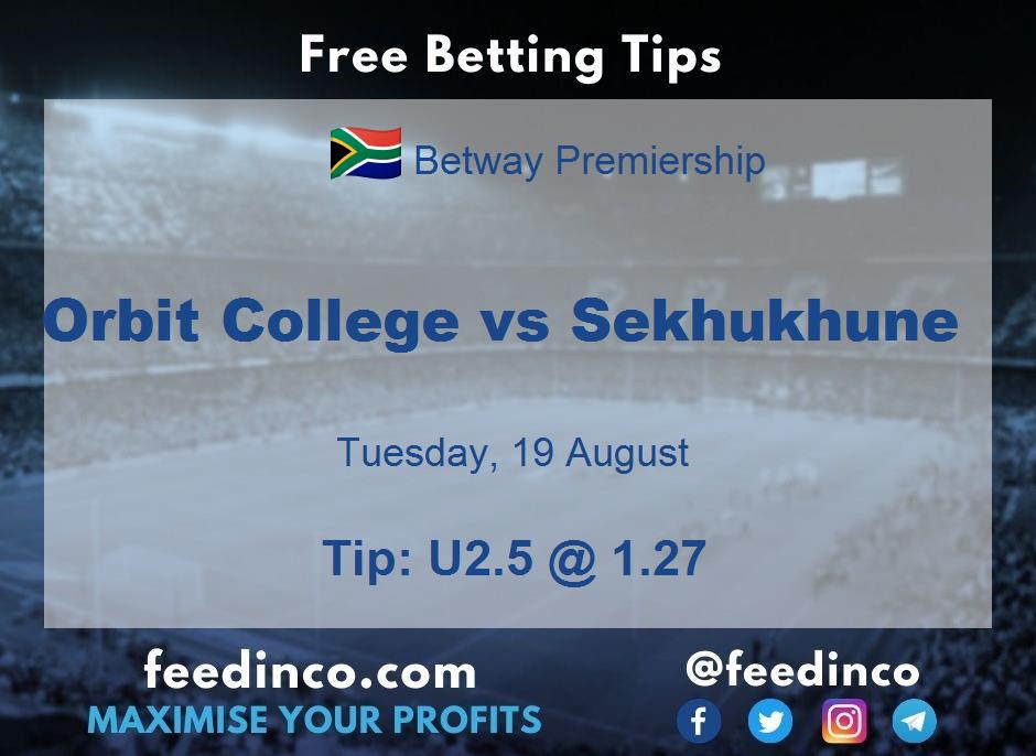 Orbit College vs Sekhukhune Prediction