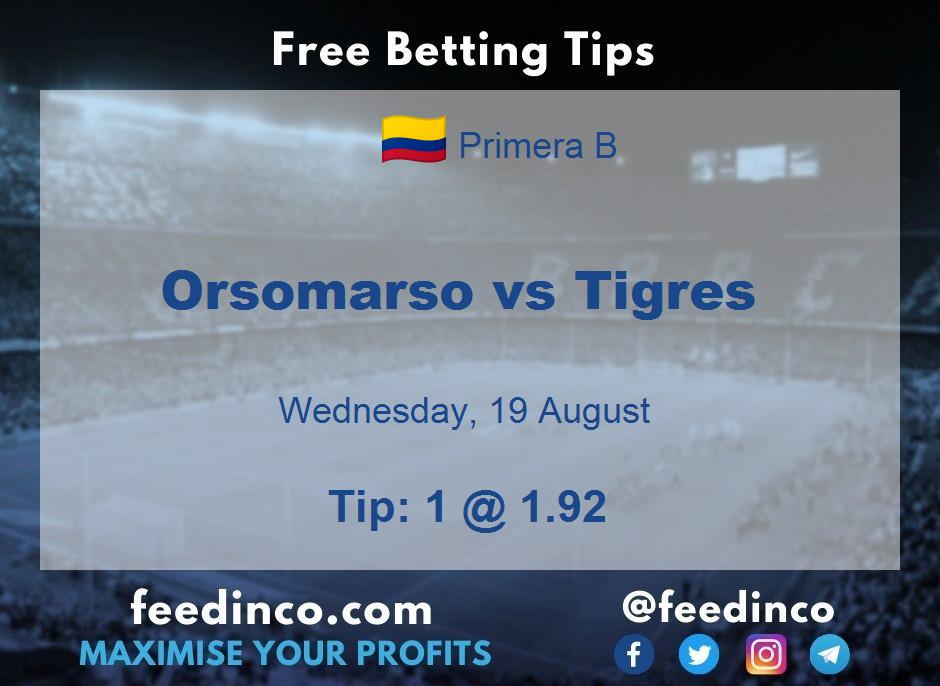 Orsomarso vs Tigres Prediction Orsomarso vs Tigres Prediction
