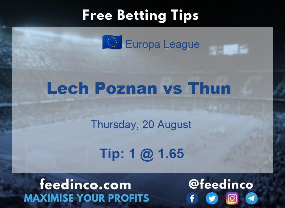 Lech Poznan vs Thun Prediction Lech Poznan vs Thun Prediction