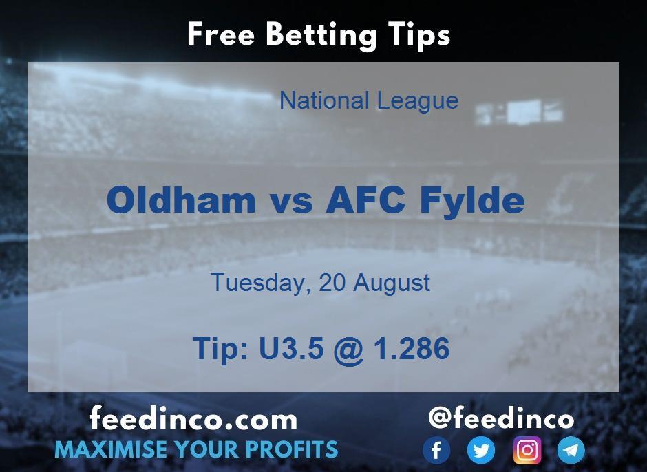 Oldham vs AFC Fylde Prediction