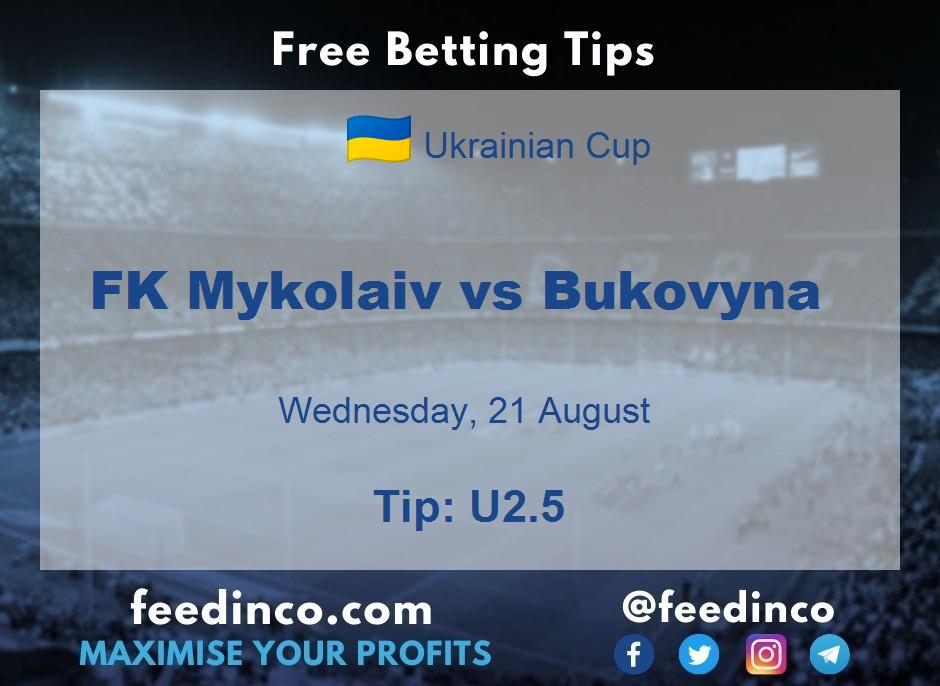 FK Mykolaiv vs Bukovyna Prediction