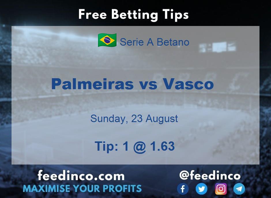 Palmeiras vs Vasco Prediction