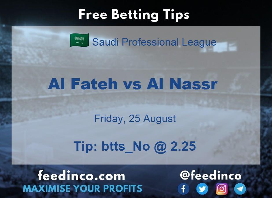 Al Fateh vs Al Nassr Prediction