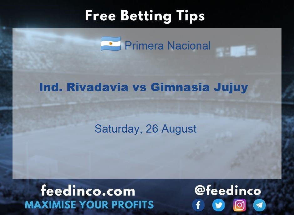 Ind. Rivadavia vs Gimnasia Jujuy Prediction