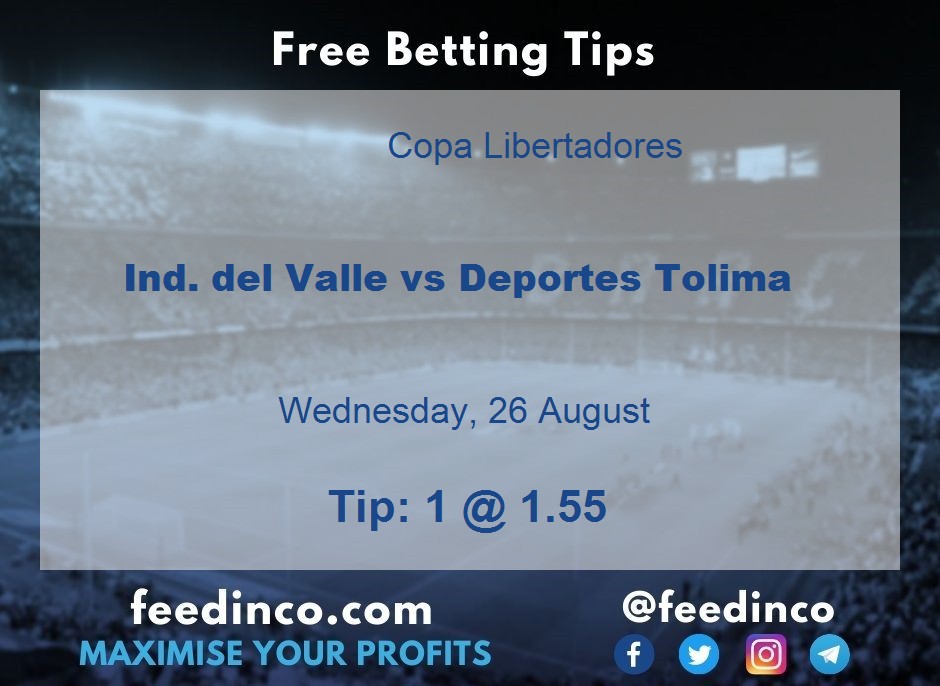 Ind. del Valle vs Deportes Tolima Prediction