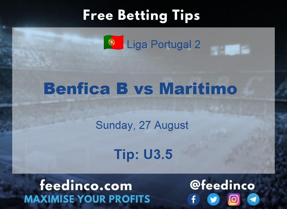 Benfica B vs Maritimo Prediction