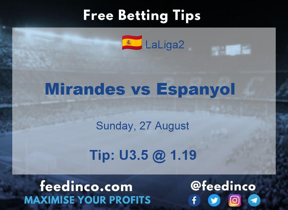 Mirandes vs Espanyol Prediction