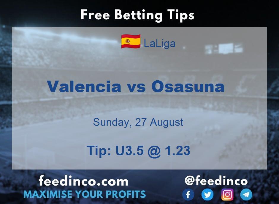 Valencia vs Osasuna Prediction